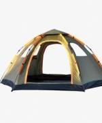 帳篷5-8人家庭露營六角大帳篷彈簧單層速開
